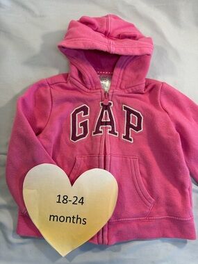 GAP Kids - Pink cotton Hoodie with Teddy Ears on the hood
